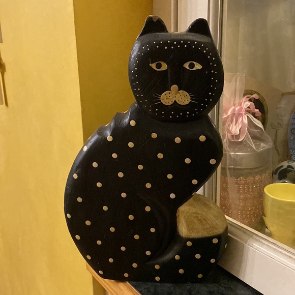 Vintage Wooden Cat - Picture 4 of 7